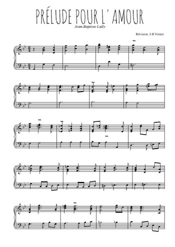 Téléchargez l'arrangement pour piano de la partition de Prélude pour l'amour en PDF